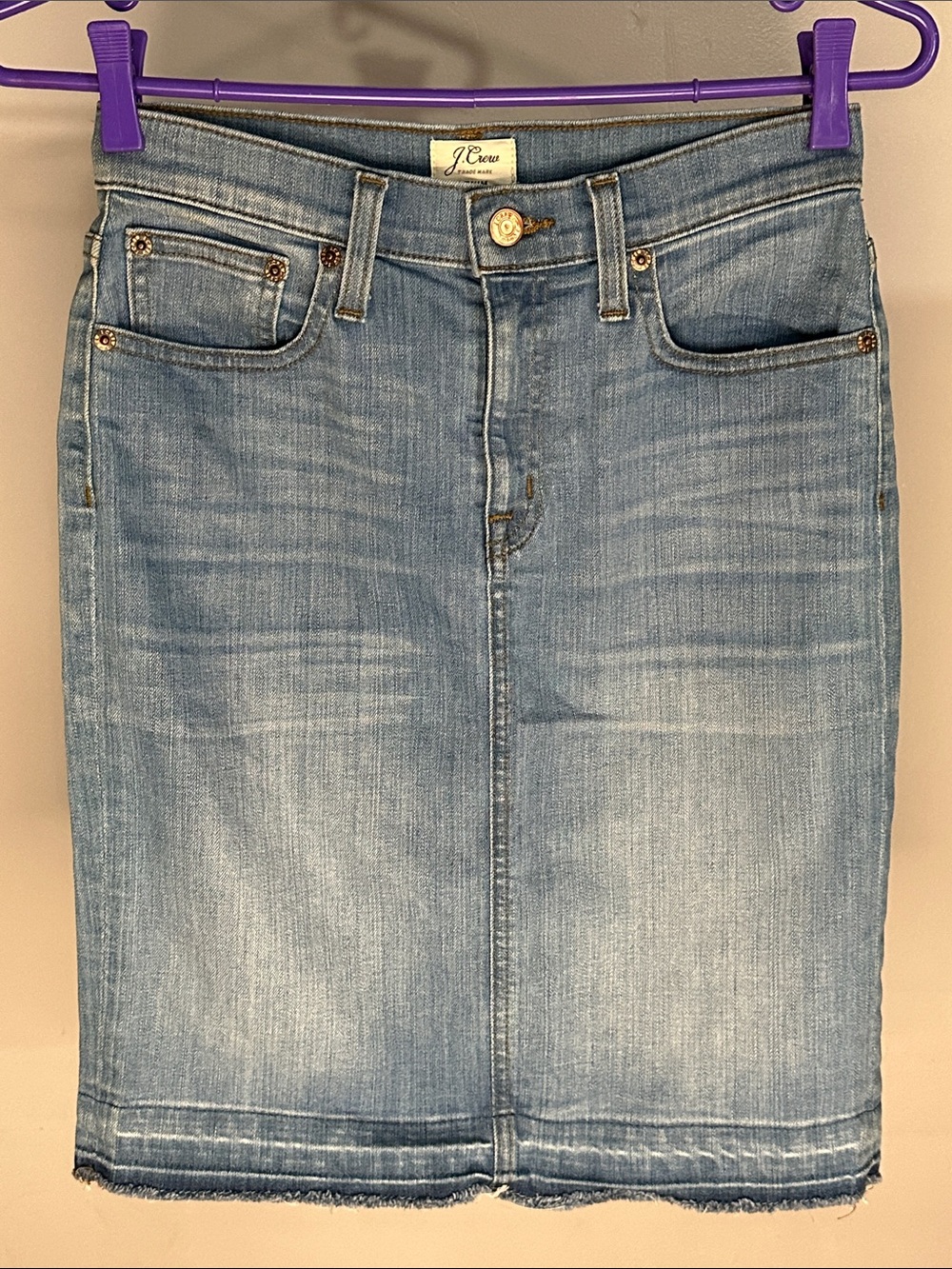 J. Crew Light Blue Denim Pencil Skirt